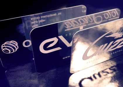 CHROME ETCHED METAL BUSINESS CARDS